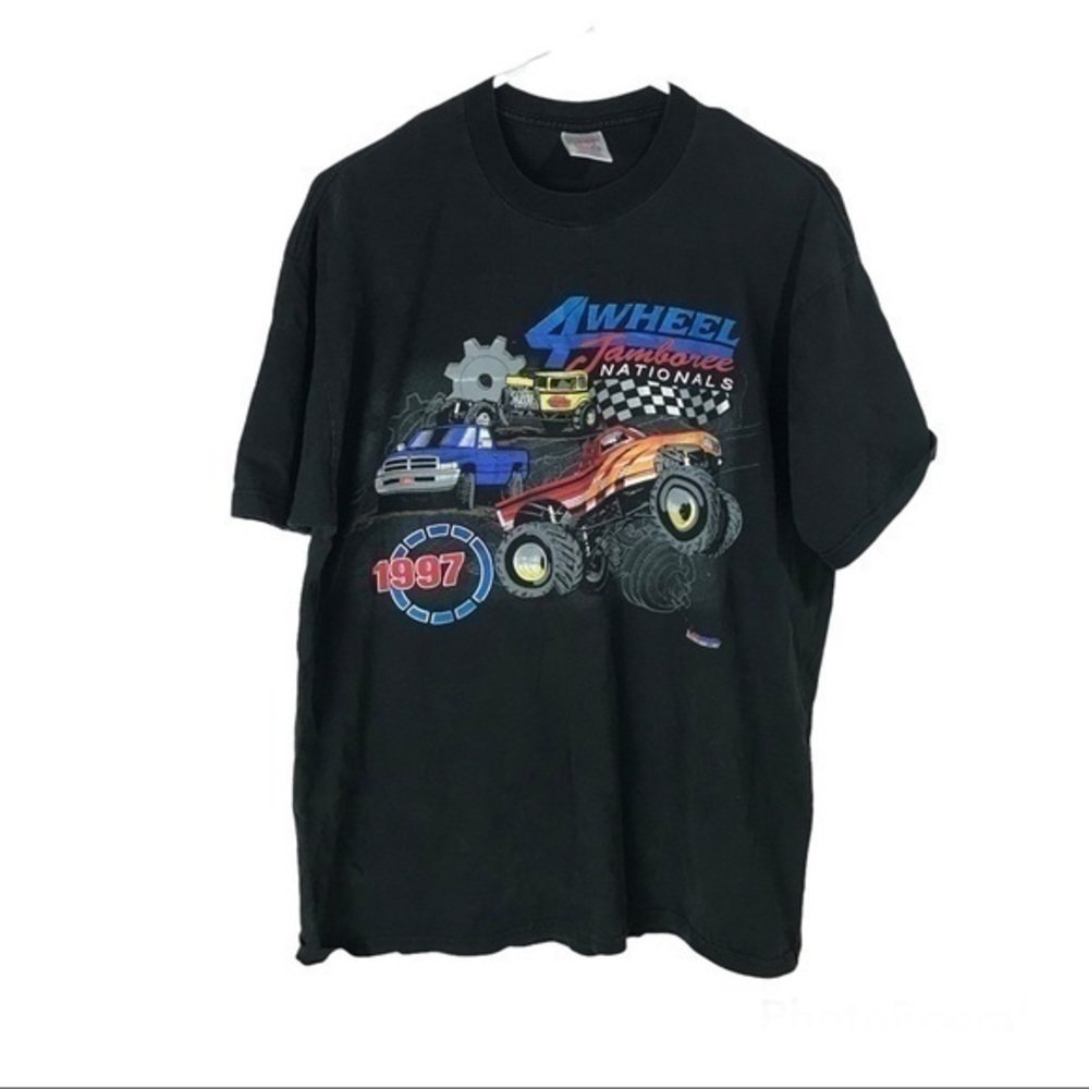 1997 Vintage Graphic Tee Monster Truck T Shirt 4 Wheel CountryGraphic Tee L